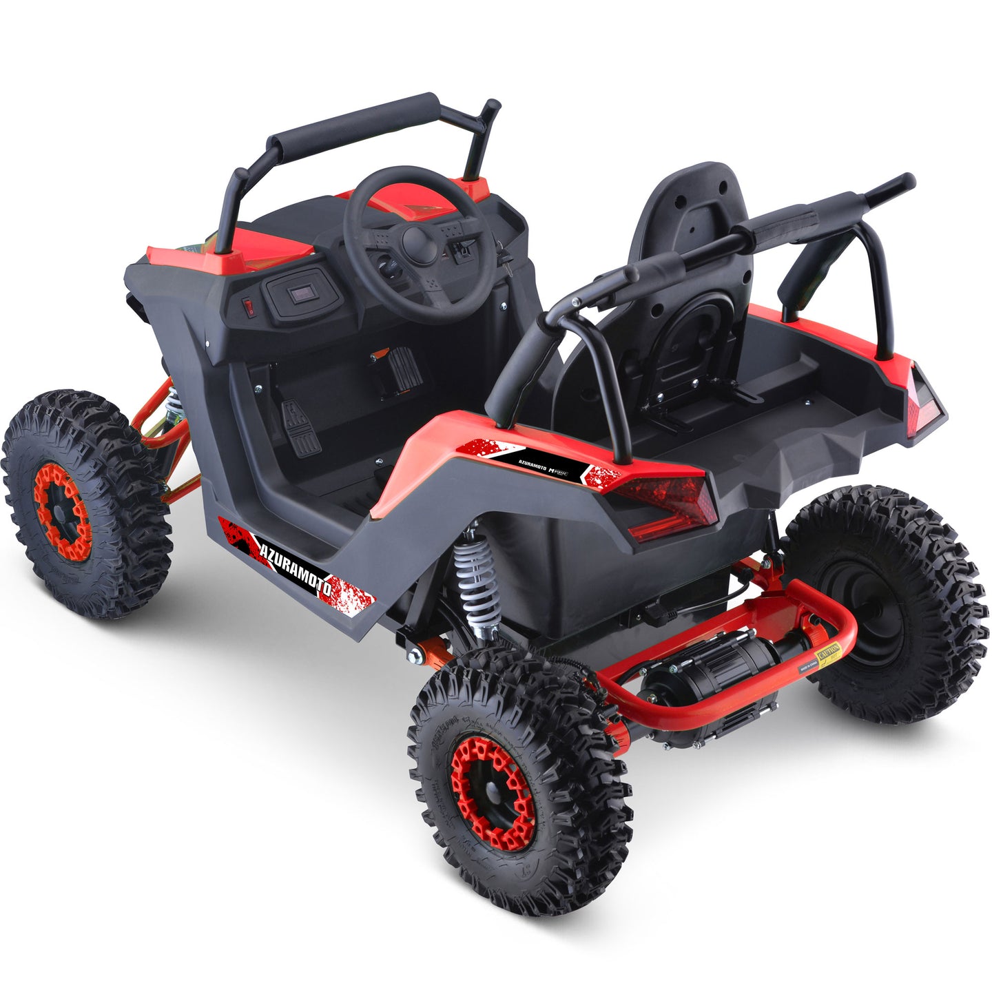 MotoTec Raider Kids UTV 48v 1200w Full Suspension Red - Image 2