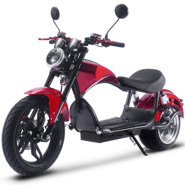 MotoTec Raven 60v 30ah 2500w Lithium Electric Scooter Red - Main View