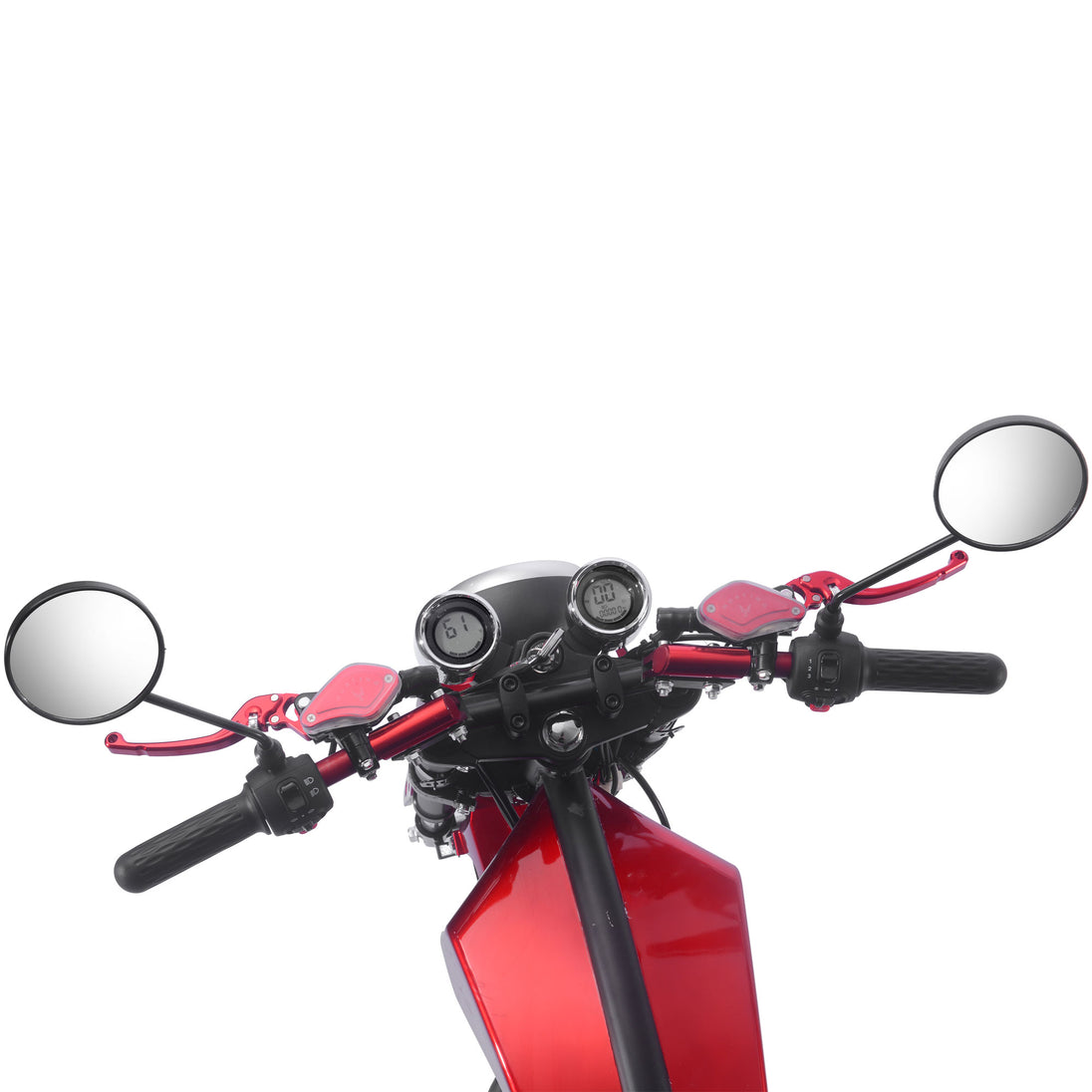 MotoTec Raven 60v 30ah 2500w Lithium Electric Scooter Red - Image 6