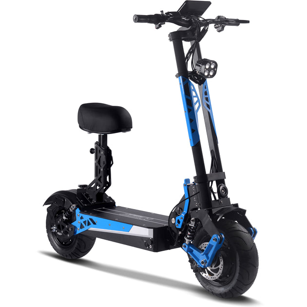 MotoTec Switchblade 60v 4000w Lithium Electric Scooter Blue - Main View