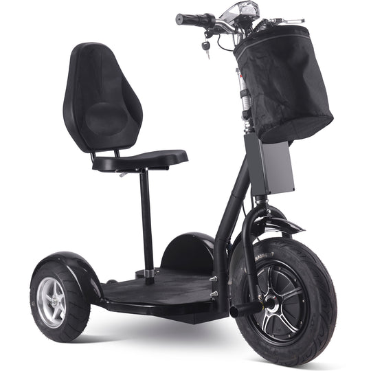 MotoTec Electric Trike 48v 1000w Lithium Black - Image 3
