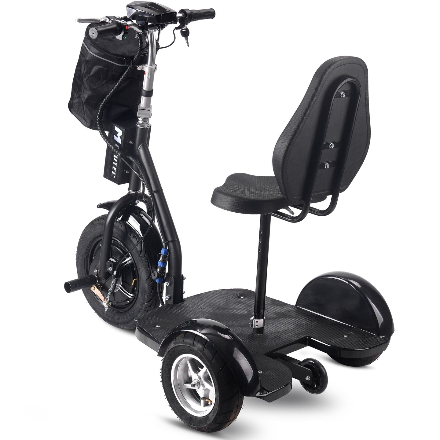 MotoTec Electric Trike 48v 1000w Lithium Black - Image 5