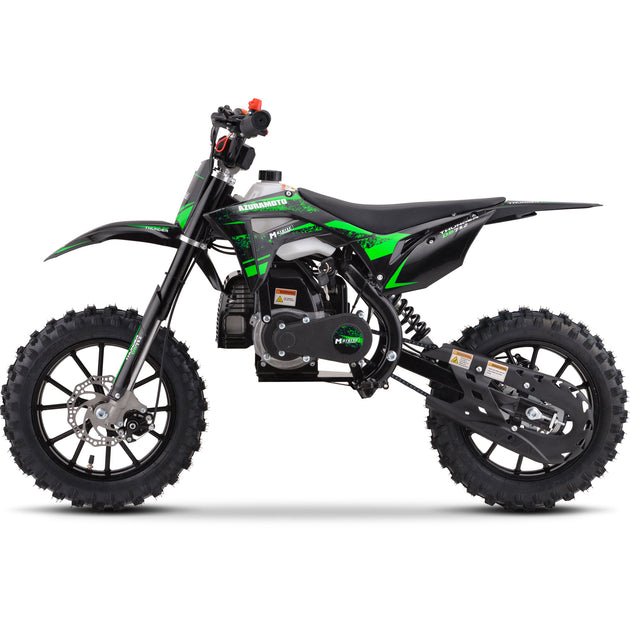 MotoTec Thunder 50cc 2-Stroke Kids Gas Dirt Bike Green - Image 2