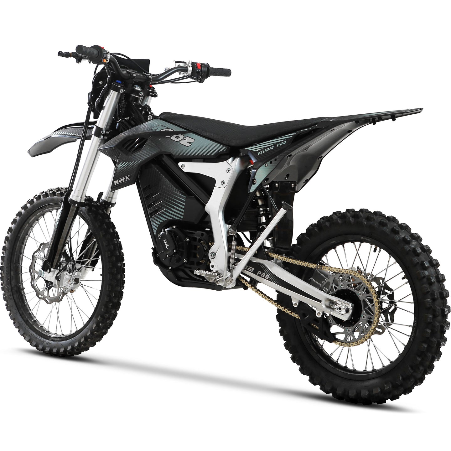 MotoTec Venom 72v 30000w 773ah Electric Dirt Bike White - Image 4