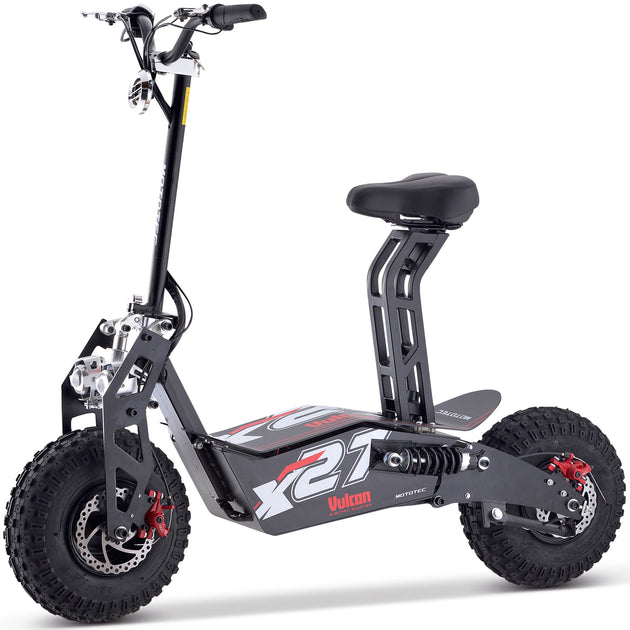 MotoTec Vulcan 48v 1600w Electric Scooter Black - Main View