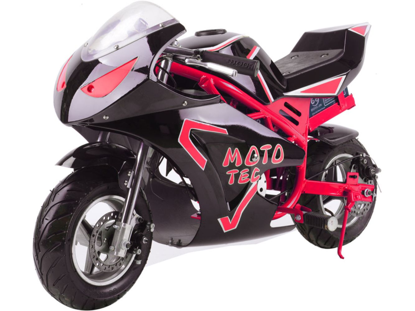 MotoTec Electric Pocket Bike GT 36v 500w Red - Image 4