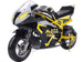 MotoTec Electric Pocket Bike GT 36v 500w Yellow - Image 4