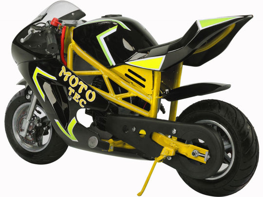 MotoTec Gas Pocket Bike GT 49cc 2-stroke Yellow - Image 3