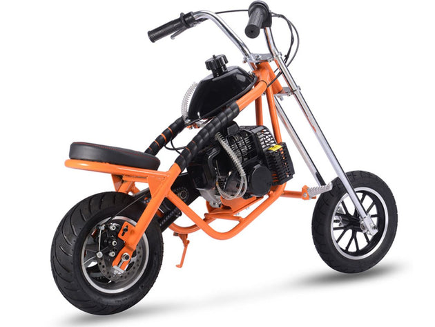 MotoTec 49cc Gas Mini Chopper Orange - Image 2