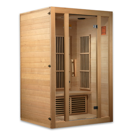 Golden Designs | Maxxus "Seattle" 2 Person Near Zero EMF FAR IR Sauna | MX-J206-01-ZF