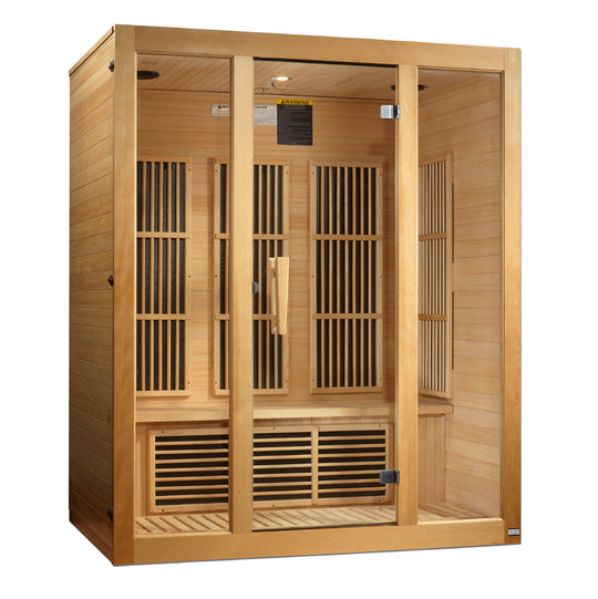Golden Designs | Maxxus "Bellevue" 3 Person Low EMF FAR IR Sauna | MX-J306-01