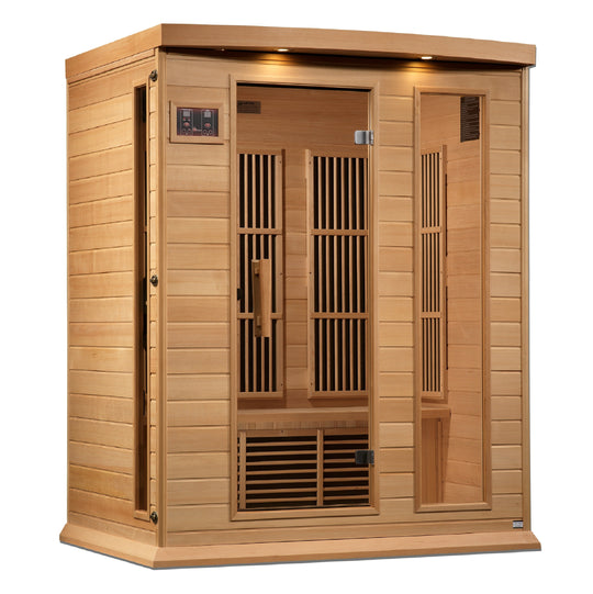 Golden Designs | Maxxus 3 Person Near Zero EMF FAR IR Sauna | MX-K306-01-ZF HEM