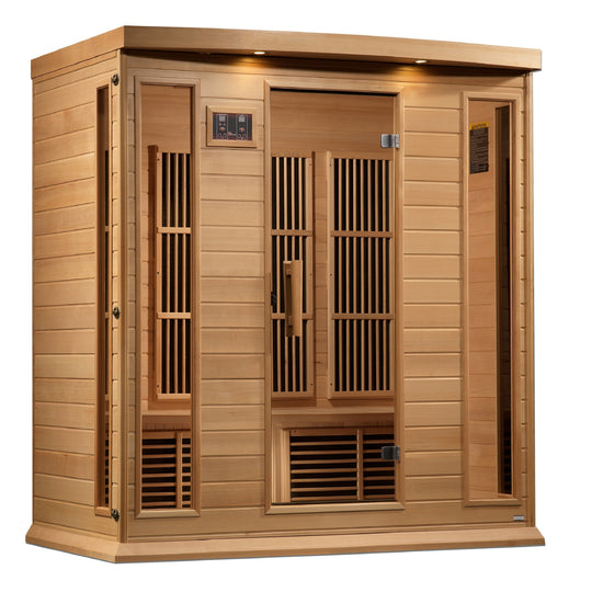 Golden Designs | Maxxus 4 Person Near Zero EMF FAR IR Sauna | MX-K406-01-ZF HEM