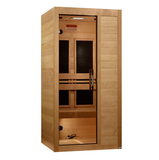 Golden Designs | Maxxus "S-Line" 1 Person Low EMF FAR IR Sauna | MX-S106-01