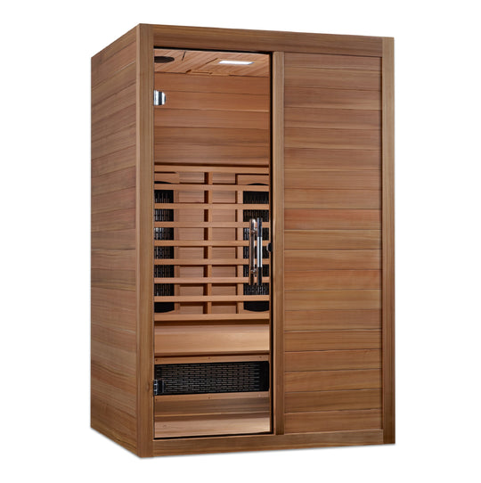 Golden Designs | Maxxus "S-Line" 2 Person Full Spectrum IR Sauna | MX-S206-01-FS-PC