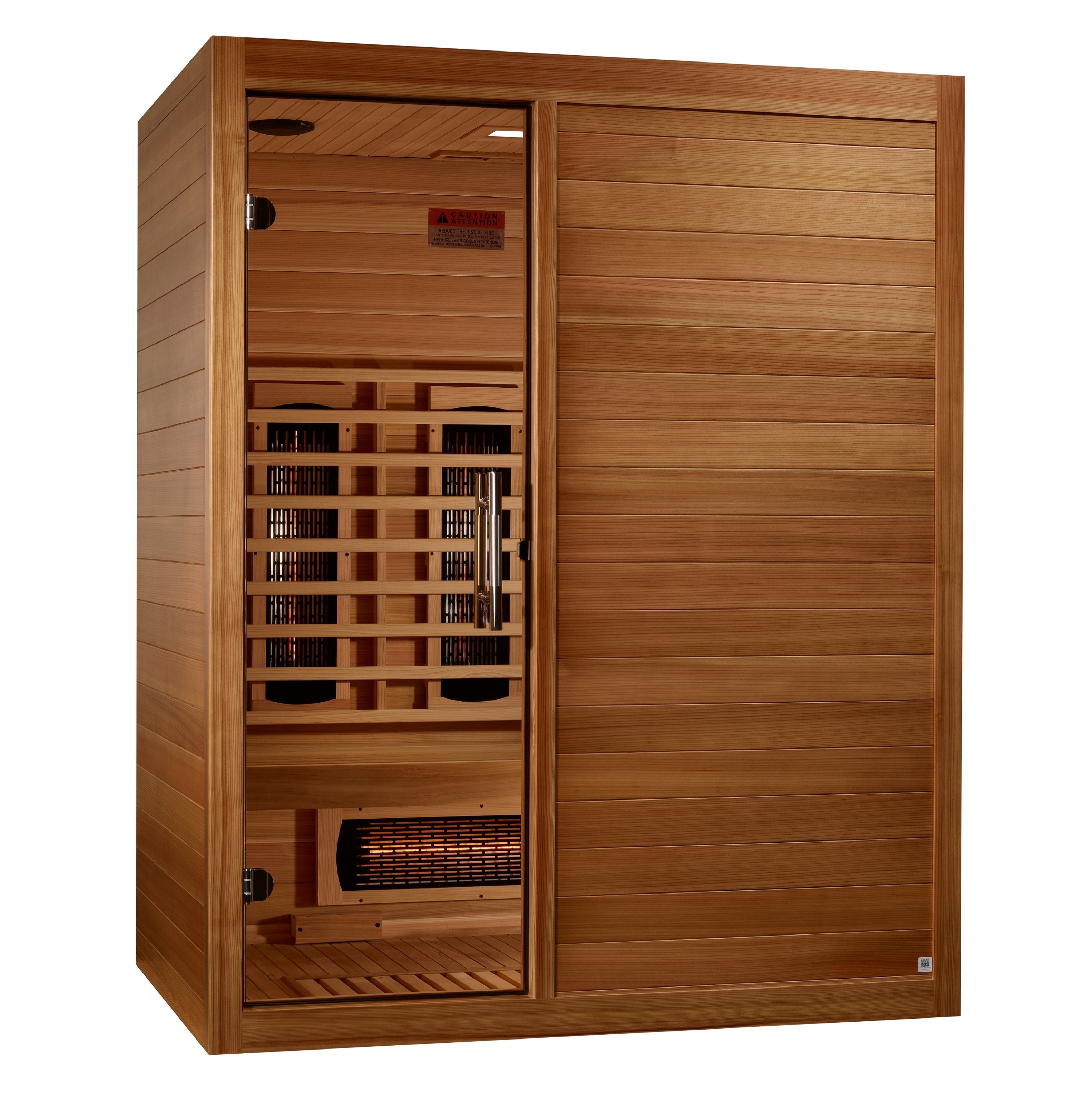 Golden Designs | Maxxus "S-Line" 3 Person Full Spectrum IR Sauna | MX-S306-01-FS-PC