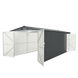 Chery Industrial | 10'x20' Metal Garage Shed with Double Front Doors, Side Entry Door