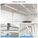 Chery Industrial 13'x20' Metal Garage Shed with Double Front Doors, Side Entry Door