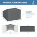 Chery Industrial 13'x20' Metal Garage Shed with Double Front Doors, Side Entry Door