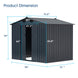 Chery Industrial 8'x6' Metal Storage Shed