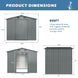 Chery Industrial 8'x6' Metal Storage Shed