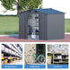 Chery Industrial 8'x6' Metal Storage Shed