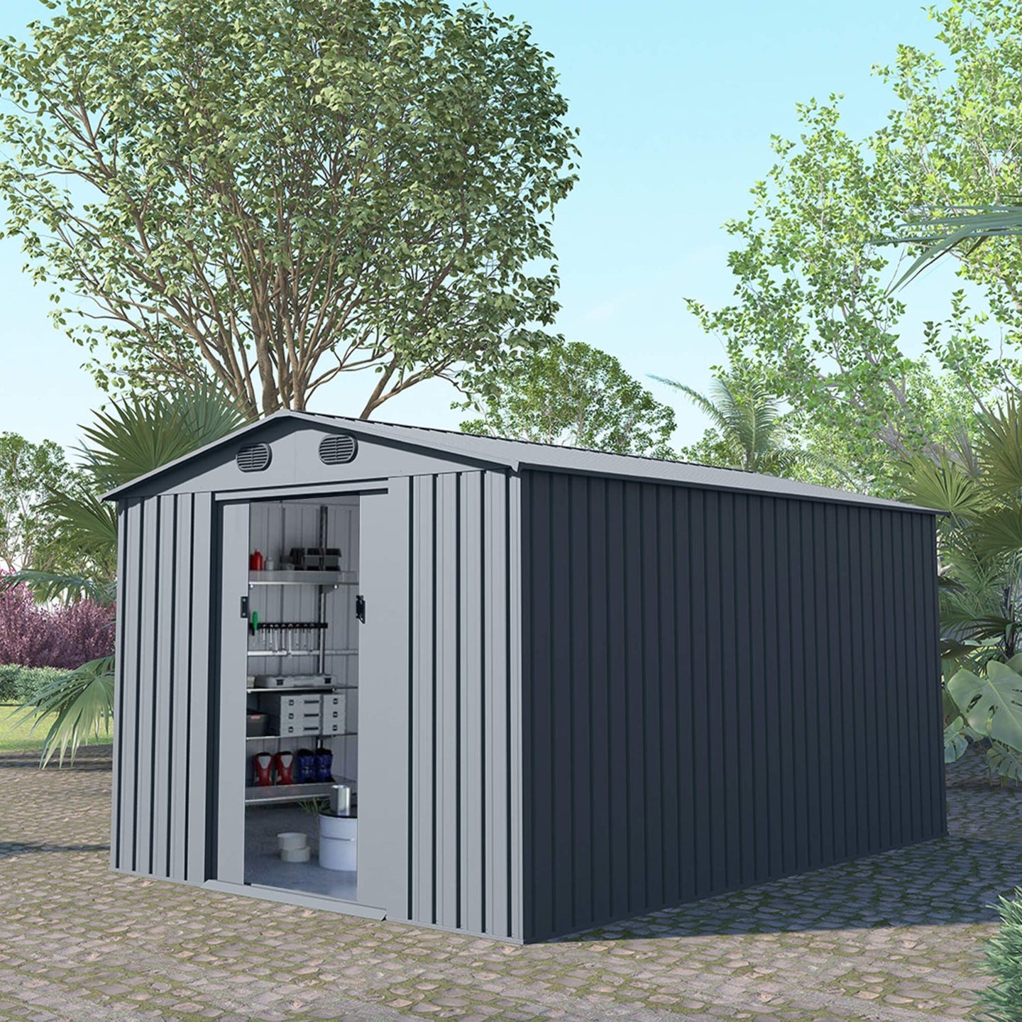 Chery Industrial 8'x12' Metal Storage Shed