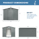 Chery Industrial 8'x12' Metal Storage Shed
