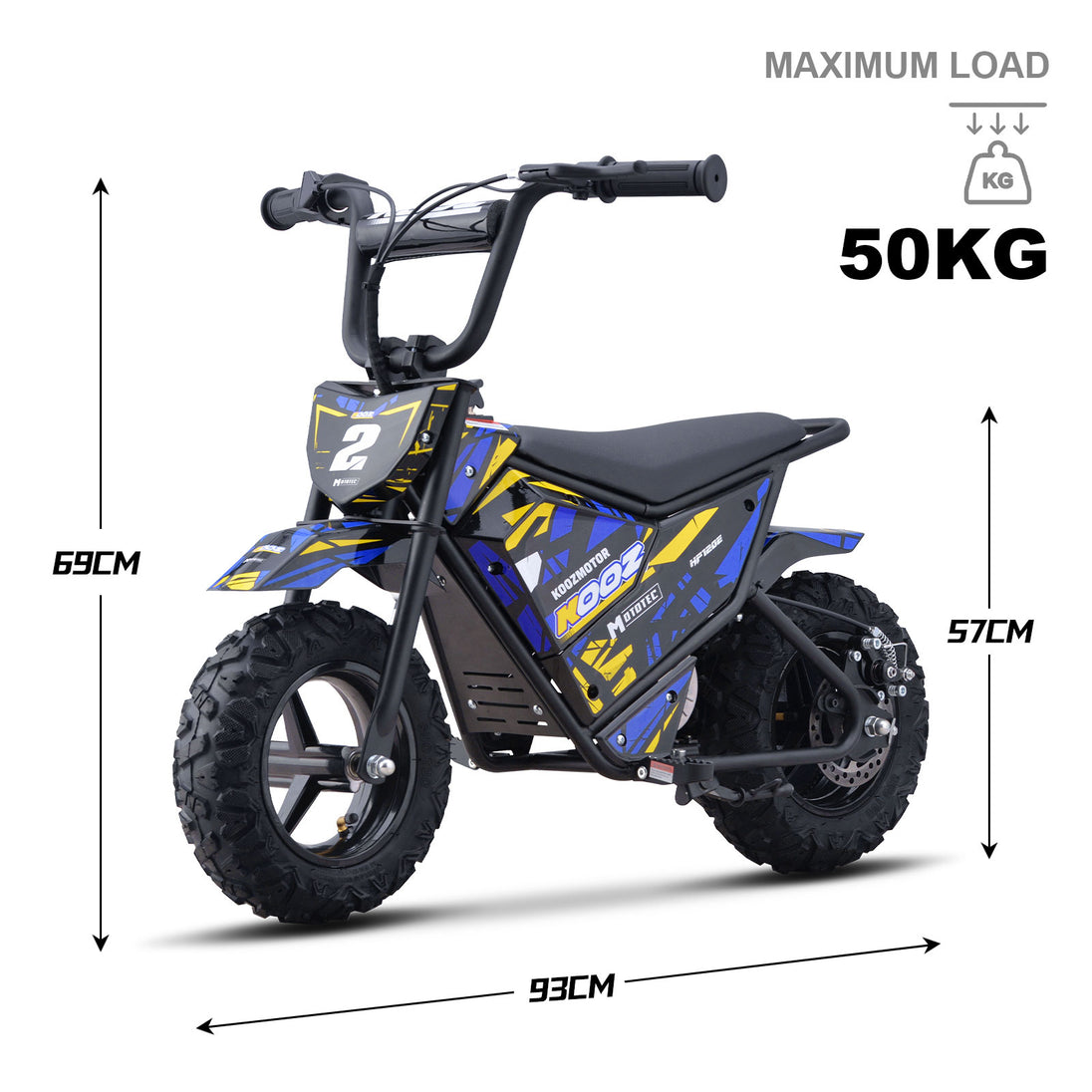MotoTec 24v 250w (HP120E) Electric Powered Mini Bike Blue - Image 7