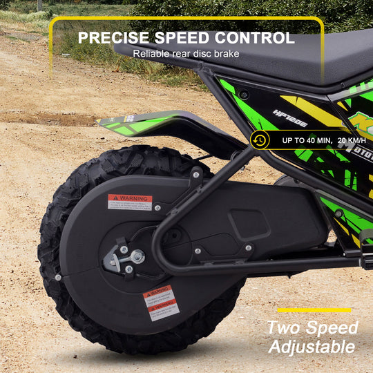 MotoTec 24v 250w (HP120E) Electric Powered Mini Bike Green - Image 4