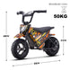 MotoTec 24v 250w (HP120E) Electric Powered Mini Bike Orange - Image 7