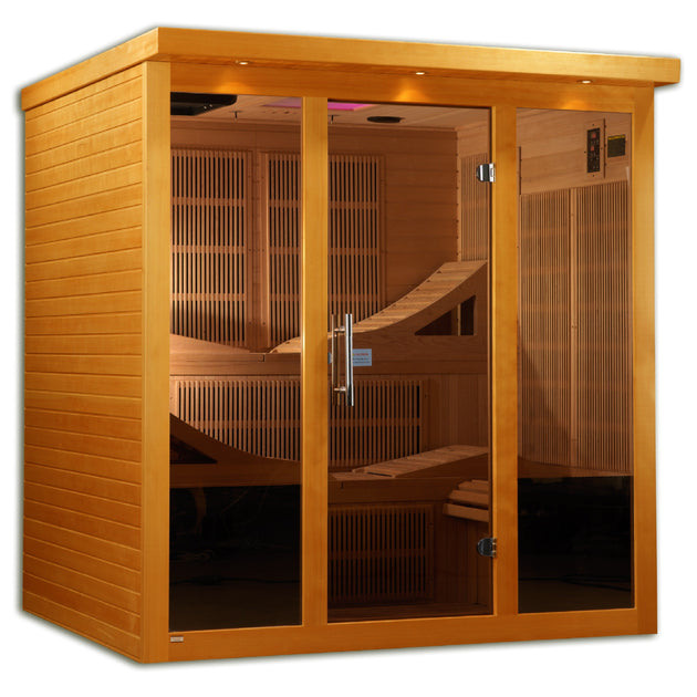 Golden Designs | Dynamic "Monaco" 6 Person Ultra Low EMF Far IR Sauna | DYN-6996-01 Elite