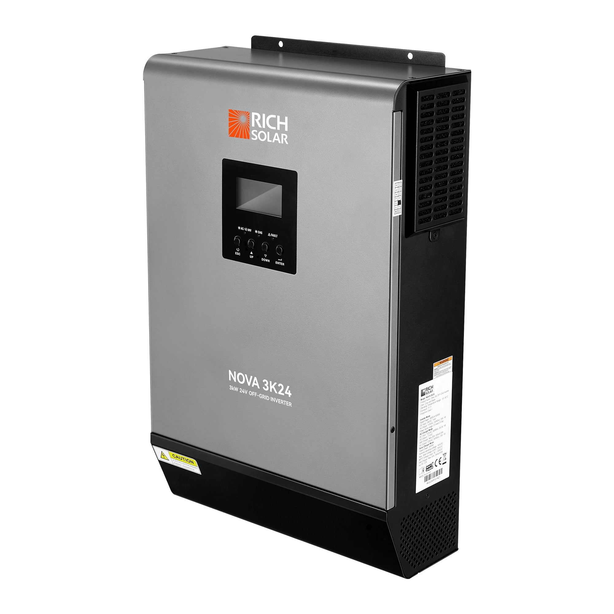 NOVA MAX 3K | 3000 Watt (3kW) 24 Volt Off-Grid Hybrid Solar Inverter | Powerful 3000W 24V Hybrid Inverter for RVs, Trailers, Campers, Vans, Trucks, Overlanders, Boats | #1 Ranked 24V Hybrid Inverter
