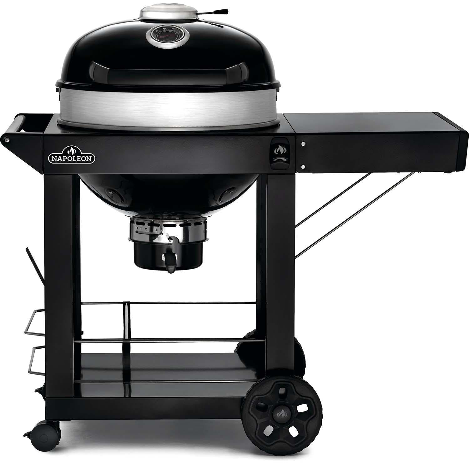 Napoleon | PRO 22 Inch Charcoal Kettle Grill W/Cart | Black | PRO22K-CART-3