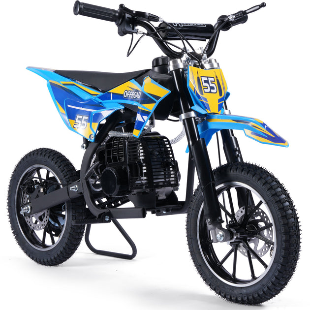 MotoTec Pioneer 49cc 2-Stroke Dirt Bike Blue