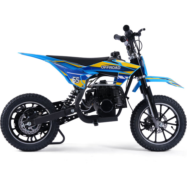 MotoTec Pioneer 49cc 2-Stroke Dirt Bike Blue - Image 2
