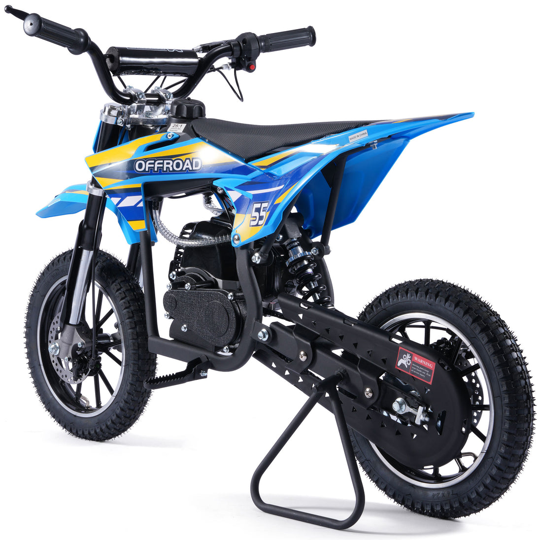 MotoTec Pioneer 49cc 2-Stroke Dirt Bike Blue - Image 4