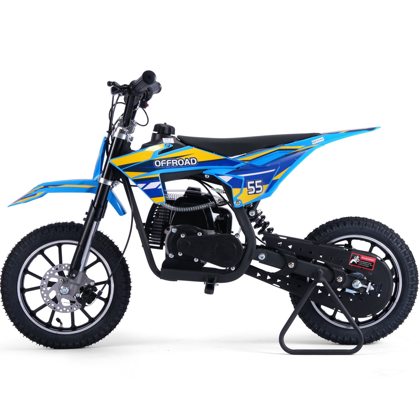 MotoTec Pioneer 49cc 2-Stroke Dirt Bike Blue - Image 5
