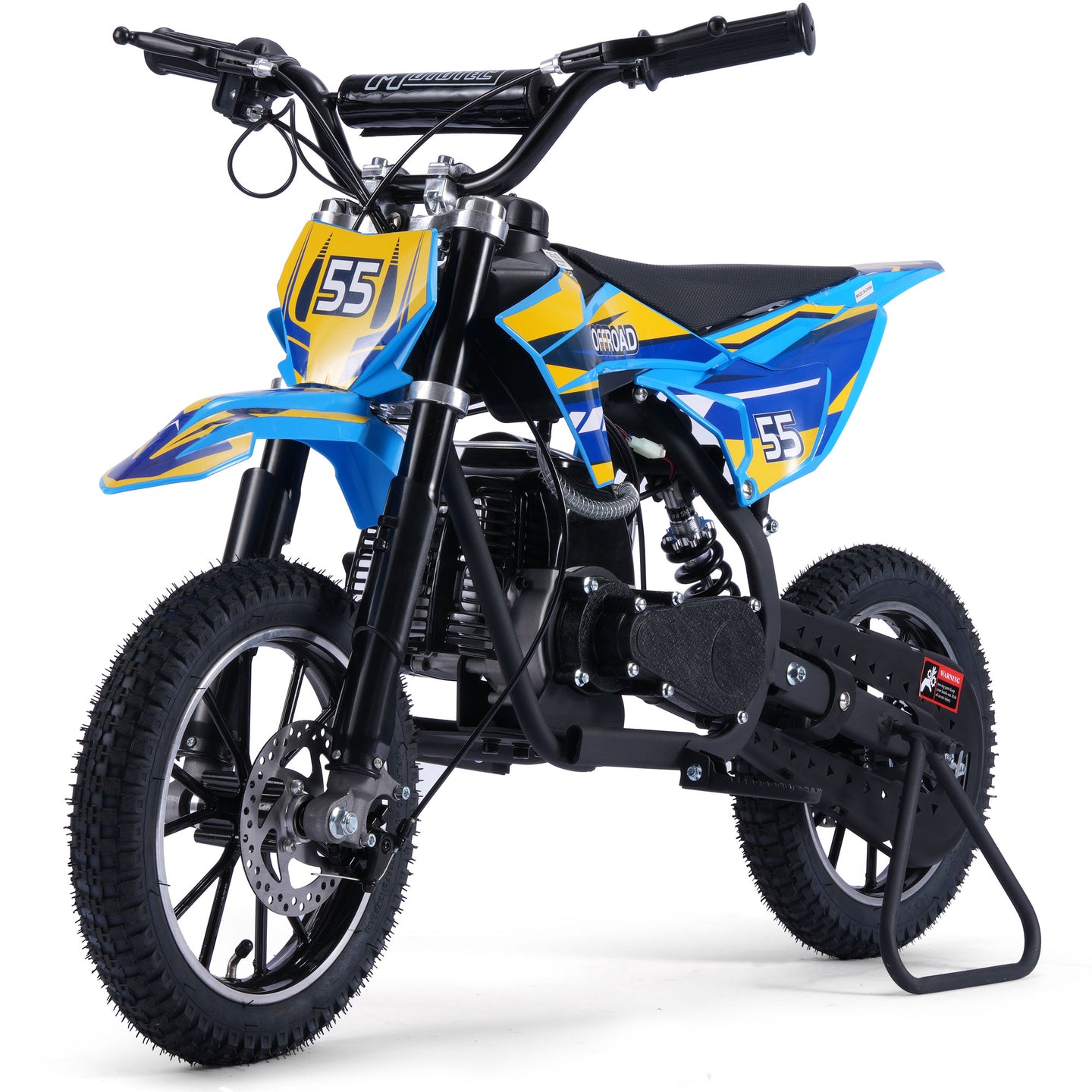 MotoTec Pioneer 49cc 2-Stroke Dirt Bike Blue - Image 6