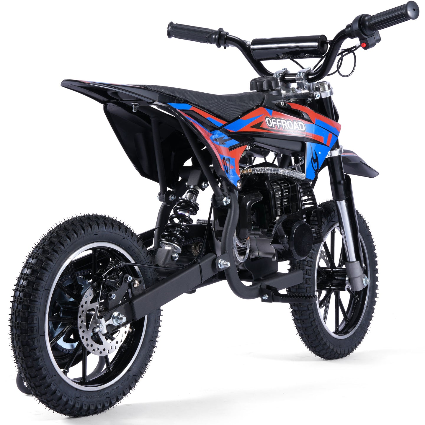 MotoTec Pioneer 49cc 2-Stroke Dirt Bike Red - Image 3