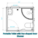 Chery Industrial Portable Toilet with Fan-shaped Door Shower