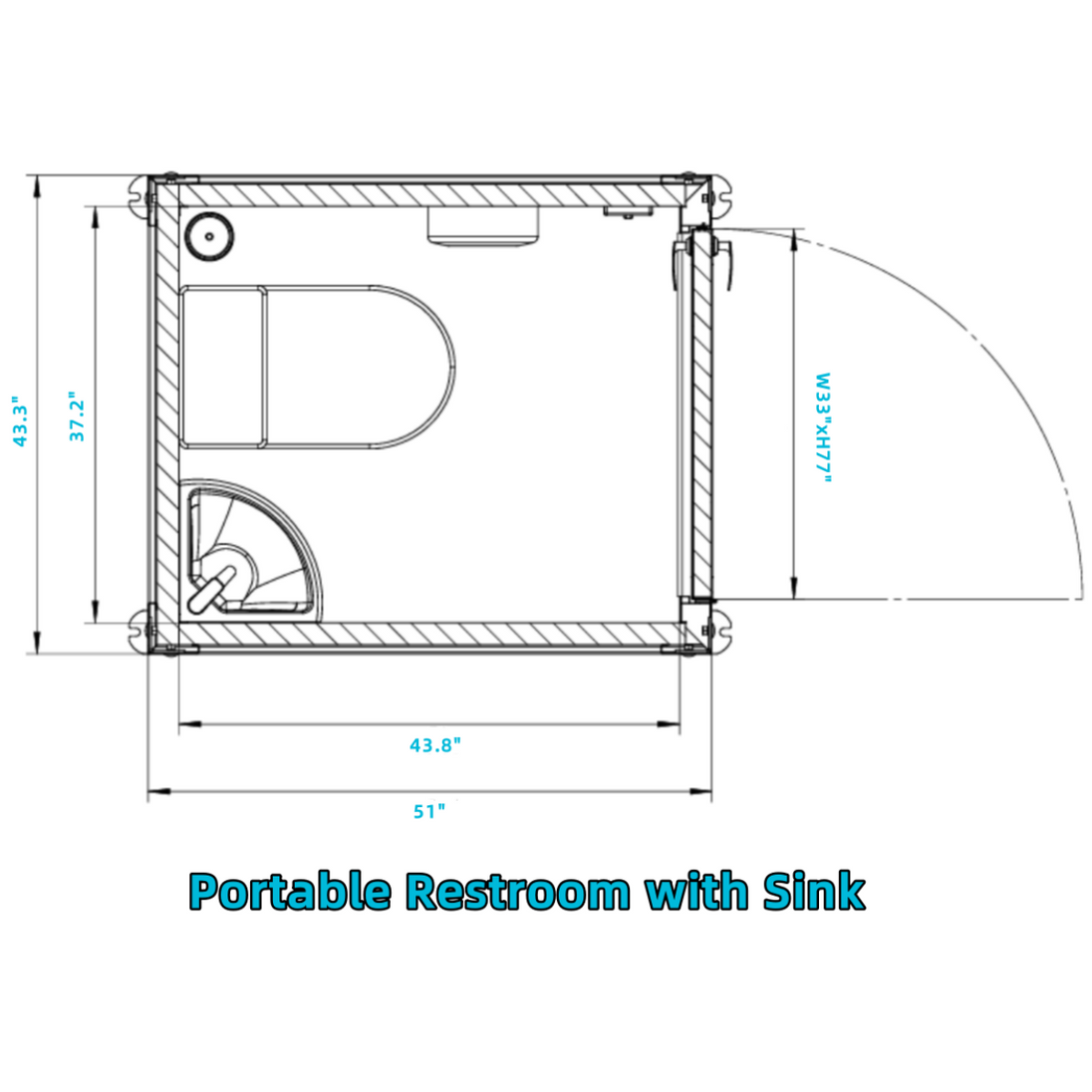 Chery Industrial Portable Restroom w/ Sink