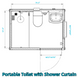 Chery Industrial Portable Toilet with Shower Curtain Style
