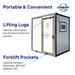 Chery Industrial Portable Toilet with Shower Curtain Style