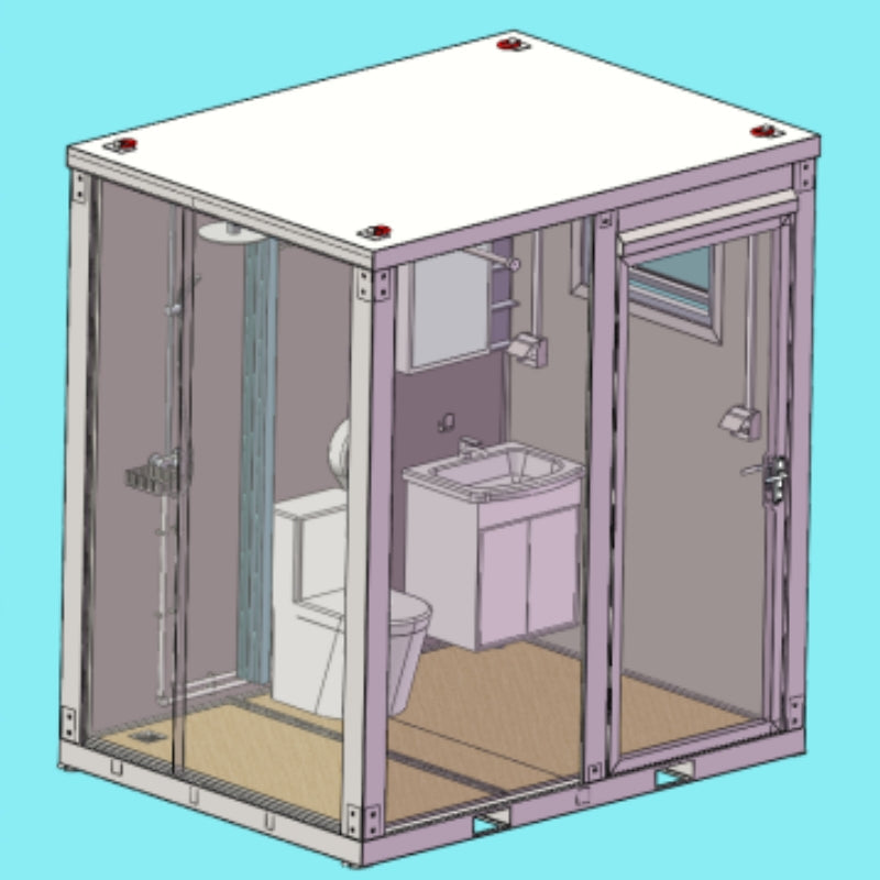 Chery Industrial Portable Toilet with Shower Curtain Style