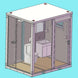Chery Industrial Portable Toilet with Shower Curtain Style