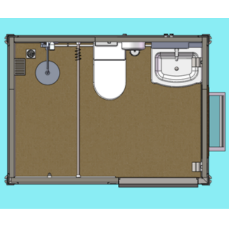 Chery Industrial Portable Toilet with Shower Curtain Style
