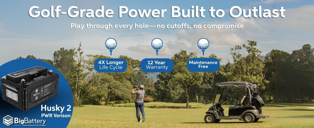 Golf-Grade Power Built to Outlast.
4X longer lifecycle 12 year warranty and maintenance free