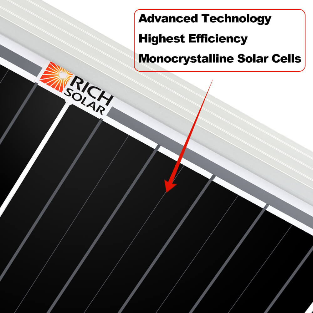 MEGA 200 | 200 Watt Solar Panel | Premier 12V Off-Grid Solar Panel for RVs Cabins, Boats | 25-Year Output Warranty | UL Certified