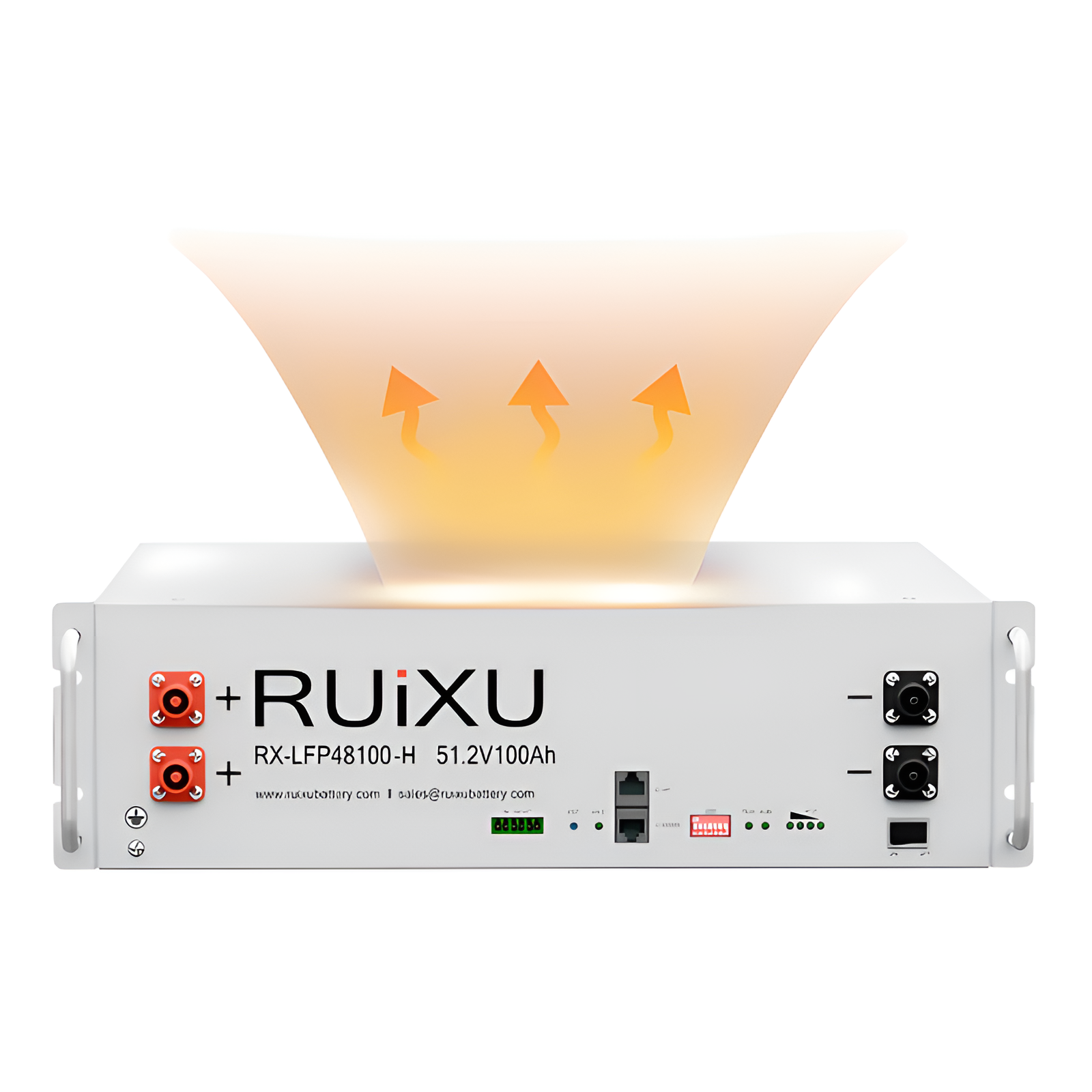 RUiXU | 51.2V 100Ah (5.12kWh) Server Rack-Mounted 3U Self-Heating Battery | 10-Year Warranty | RX-LFP48100-H
